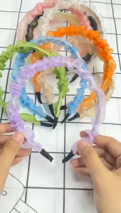 CODMALL A068 Bando Bahan Sifon Warna-Warni Gaya Korea Untuk Aksesoris Rambut Wanita