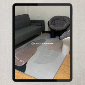 Dusty Cloud Home Moss Geometric Pattern 230x160cm Scandinavian Area Rug