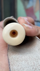 once pipa gg asli lokal model pucuk gemuk panjang 23cm lengkung bening mulus