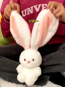 2In1 Strawberry Rabbit Plush Toy Long Ear Fruit Doll Bunny Stuffed Animal Pillow Strawberries Kawaii Baby Kids Birthday Gift