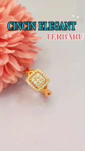 Nice Jewelry Cincin Dewasa Permata Hijau Perhiasan Lapis Emas A121