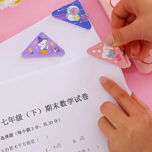 Penjepit Sudut Kertas Buku Segitiga Triangle Paper Clip Klip Kertas Lucu Imut Cute Bear Panda Kelinci