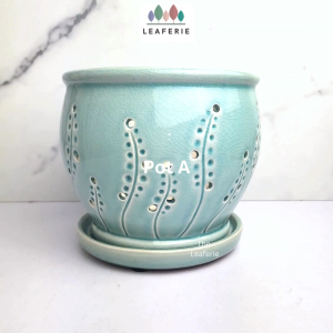 The Leaferie Liane plant pots holes orchid Ceramic flowerpot flowerpots flower pot planter planters