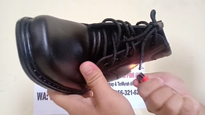 sepatu pdh dinas polisi AR03 material kulit sapi standar TNI Polri POL.PP