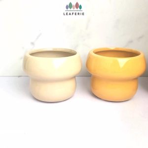 The Leaferie Liv plant pots small Ceramic flowerpot flowerpots flower pot planter planters