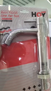 HOY HFHOS-2000HY3 ก๊อกอ่างล้างหน้า อ่างล้างมือ แบบก้านปัดซ้าย-ขวา ผลิตจาก สแตนเลสแท้ เกรด 304 ใช้ได้กับอ่างทุกรุ่น