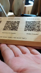 🇲🇾 Local Seller Customized Wooden Stand Payment QR / Social Media QR Code / E-wallet Payments / Event Booth QR By Laser Art