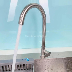 ỐNG BI QUAY SIÊU NHẸ Vòi nước rửa chén bát lạnh ống bi 24mm xoay nhẹ 360 inox sus 304 cao cấp Rina RN6031M