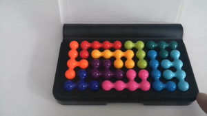 120 tantangan IQ 3D permainan papan teka-teki klasik piramida pikiran logis untuk anak-anak manik-manik piramida Montessori mainan hadiah