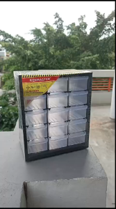 Kenmaster Kotak Rak Drawer 15 susun - Part Organizer Komponen