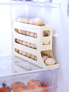 Four-layer Refrigerator Egg Storage Box Kitchen Egg Box Storage Rack Large Capacity Dedicated Egg Automatic Rolling Egg Storage Box