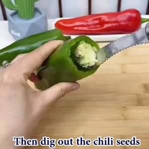Chili Seed Remover Stainless Steel Cutter Vegetable Chili Pepper Core Removal Chili And Bell Pepper Seed Remover