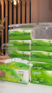 Facial Tissue Absorbent Woodpulp Cleaning Tissue Paper Hommss 4-Ply Organic 300 Sheets/8 Packs