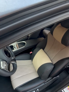 ZLWR BYD Dolphin พนักพิงศีรษะ ที่รองพิงหลังสำหรับรถยนต์ วัสดุPU บรรเทาความเมื่อยล้าในการขับขี่ byd dolphin อุปกรณ์รถ byd ของแต่งรถ dolphin แต่งรถ