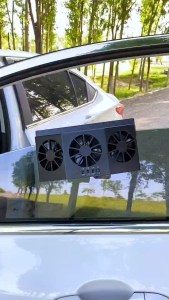 Car Exhaust Fan USB Rechargeable/solar Air Circulation Cooling and Heat Dissipation High Wind Power 2/3 Head Ventilation Fan