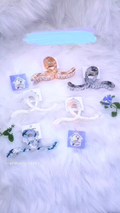 Kẹp càng cua cào tóc gắp tóc nơ chéo vân đá xà cừ cỡ lớn 13 cm cao cấp - thương hiệu Vợ Chồng Tôi