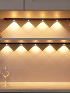 40/60/80/100CM Lampu Sensor Gerak LED Induksi Magnetik Tiga Warna dengan Pilihan Kecerahan yang Dapat Diisi Ulang GYD