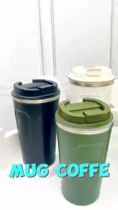 COFFEE CUP Stainless Steel 304 With Strap Tahan Panas Dingin 380ML/510ML