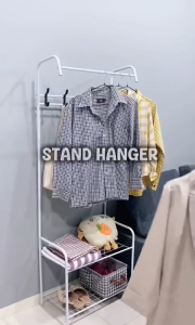 SHENAR JUSTIN GANTUNGAN BAJU HANGER SERBGUNA GANTUNGAN BERDIRI RAK PENYIMPANAN TEMPAT TAS TOPI SEPATU MULTIFUNGSI KAMARMANDI RUANG TAMU BAHAN BESI KUAT DAN KOKOH TOKOSHENAR168