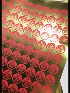 Cetak Stiker Graftac Gold A3+ Berkilau Murah DESAIN SENDIRI