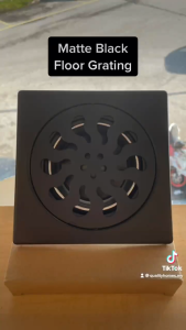15CM X 15CM Black European-style Stainless Steel Square Sealed Floor Drain Grating
