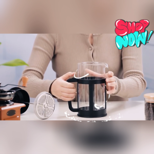 เครื่องชงกาแฟเฟรนซ์เพรส เหยือกชงชา เฟรนเพรส French press ใช้ได้กับกาแฟและชา สำหรับเมล็ดคั่วแบบหยาบ แตกสามารถเคลมได้ 350/600/800/1000ml Aliz selection