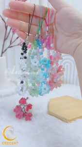 PART 2 Lanyard Tali Gantungan Gelang Strap HP Phone Charm Handphone Device Kamera Handmade Macaron Candy Full Warna Korean Style Black Pink Estetik Bracelet Beads Sakura Butterfly Smile Pearls Mutiara Ribbon Pita Flower Bunga Heart Hati Choco Karakter