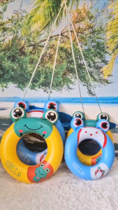 เคยเคย ห่วงยางเป่าลม กบ สีเหลือง-ฟ้า - A0919-A0920