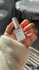 สีทาเล็บ สีทาเล็บกึ่งเจล U-DELI น้ำยาทาเล็บ สีชมพูสุขภาพดี 16ml ไม่ต้องอบ U-709 Jelly Pink สีชัด เงางาม แห้งเร็ว ไร้กลิ่นฉุน ปราศจากพาราเบน สีเล็บ ทาเล็บสวยๆ สีเล็บสุขภาพดี สีเล็บสุขภาพ