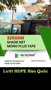 Lưới che nắng Xuất Khẩu Gia Công Theo Yêu Cầu - HDPE Hàn Quốc 340GSM - Che mát 90% - Kích thước 3m x 1m