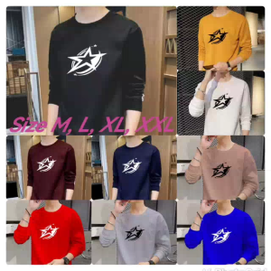 Diskon Spesial Sweater Trendy Kaos Pria Elegan Crewneck Cowok Keren Bintang Sweter Kasual Baju Kece