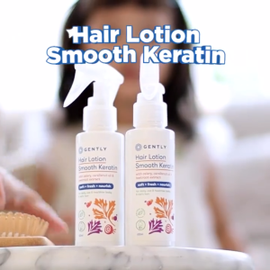 Gently Hair Lotion Smooth Keratin | Rambut Wangi Dan Lebat With Celery Beetroot Extract & Candlenut Oil
