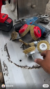 PROMO!!! SIKAT MANGKOK KAWAT MINI BAJA KUNING SET 5 PCS MATA BOR SIKAT BAJA GERINDA YUKIDO