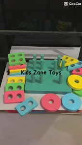 KZT Mainan Balita: Mainan Kayu Anak Puzzle Kayu Bentuk Mainan Edukasi Belajar Mencocokkan