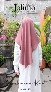 Khimar instan Snow Rib Pet antem Knit NUWAIRA (L) / Jilbab instan / kerudung instan
