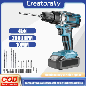 Drill Elektrik Rechargeable 558VF: Set Multifungsi 50Pcs