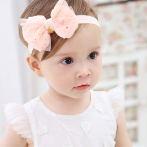 Băng Đô Turban Tóc Giả Cho Bé Gái Thun Cotton Nơ Đỏ Kèm Tóc Mái Và Tóc Giả 2 Bên - Có Đủ Size Kể Cả Sơ Sinh