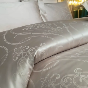 Duvet Cover / Quilt Cover Tencel Jacquard 80s Sutra Emboss Selimut Queen King Kingkoil Size
