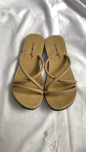 Selop Wanita ELENA Comet Kulit Premium Silang Balon Flat Sandal Flat Warna Pastel Ukuran 37-40