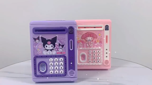 Sanrio Multifunction Music Savings Piggy Bank Toy Kuromi My Melody Childrens Password Box Money Bank Birthday Gift