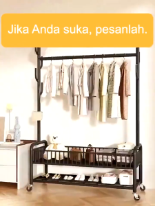 Rak Baju Gantungan Gawang DGYJ-5 Baju Besi Stand Hanger Jemuran Baju HOME INTERIOR88