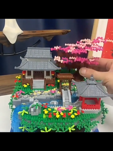 Mainan Balok City konstruksi LED Kolam Persik kitab suci Block 3D Susun Edukasi Mainan