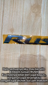 Emblem Mobil Rush Baru Original