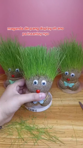 Grass Head Room Decor Children Growing Grass Doll Toys Indoor Office Table Plant Decor Gift