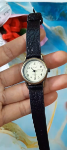 Đồng hồ nữ TELVA  dây da phong cách cổ điển second hand si nhật đã qua sử dụng