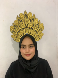 Siger Renda Bordir Plus Spon Aksesoris Tari Motif Bulu Merak