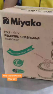 Miyako Rice Cooker Mini Serbaguna 0.6 Liter BONUS Gelas Ukur dan Sendok Nasi - PSG607 - FREE ONGKIR Jabodetabek