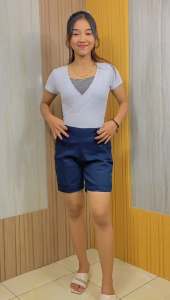 Putri Nasya - Celana Big Size Pendek 1/4 KSRLT Ukuran 8L6L5L4L2LXLS fit to L Warna Abu Cream Capucino Moca Hitam Navy