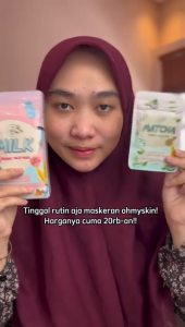 ( SBS ) Masker Wajah Milk Oh My Skin! 25g Face Mask Organic OHMYSKIN Mask Masker organik BPOM MINISIZE 25gr