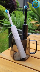 Bàn Chải Đánh Răng Điện Xoay Tròn Cao Cấp TEKI P2 Kèm 4 Đầu Bàn Chải 3 Chế Độ Làm Sạch Xoay 45 Độ Sạc TYPE C Tiện Lợi